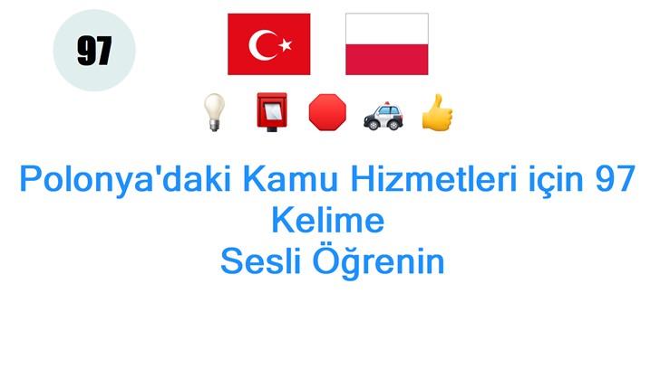 Polonyadaki Kamu Hizmetleri için 97 Kelime: Sesli Öğrenin